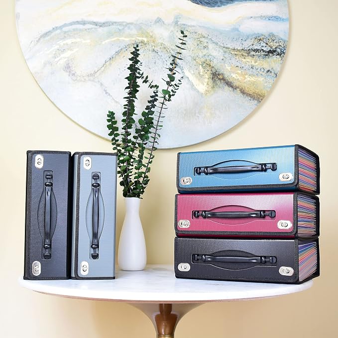 CNK Accordion File Organizer - 36 Pocket Teal Folder with Ergonomic Handle, Double Lock Buckles, Protects Documents, Durable Polypropylene, 8.5 x 11 in - Image 8