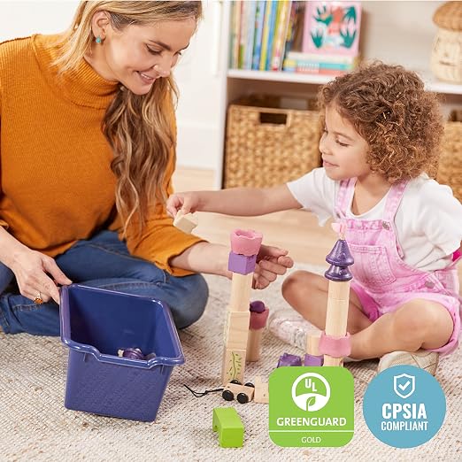 ECR4Kids Scoop Front Storage Bin, Multipurpose Organization, Earthtone, 5-Piece - Image 6