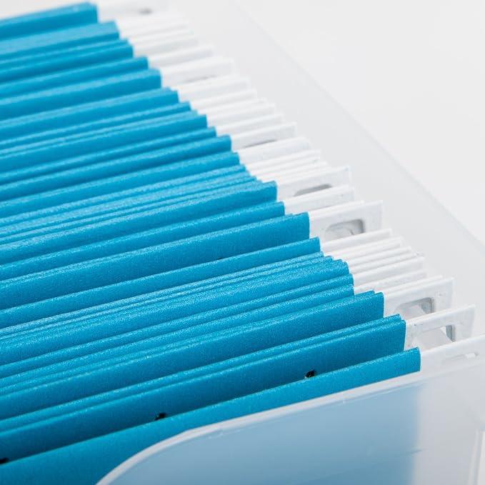 IRIS USA 6-Pack Medium Desktop File Box with Open Lid, Clear | Organize paperwork, mail, magazines, and office supplies with portable storage for desks, classrooms, and home workspaces - Image 7