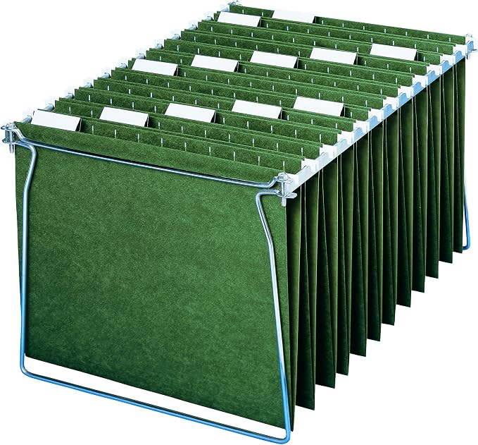 Smead Hanging File Folder, 1/5-Cut Adjustable Tab, Letter Size, Standard Green, Hanging Folders for Filing Cabinets, File Organizer Folder, 25 Count - Image 7
