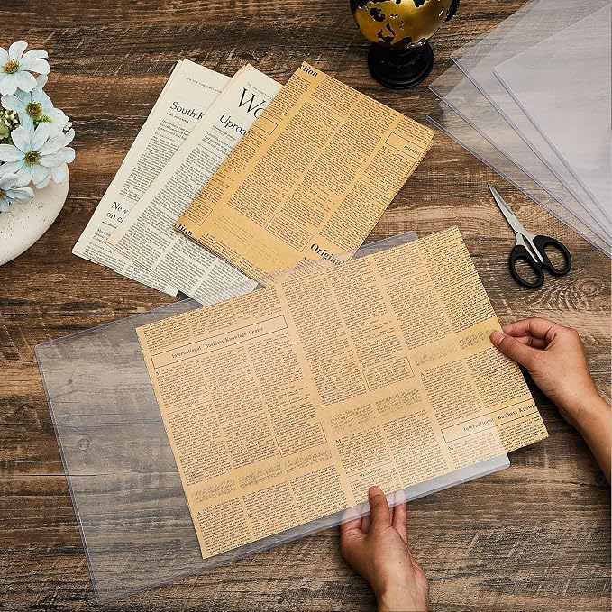 100 Pcs 11" x 17" Rigid Print Protectors, Heavy Duty Hard Plastic Sheet Page Protectors Crystal Menu Holder Clear Poster Sleeve Top Loading Frame for Magazine Photo Paper Poster Prints - Image 6