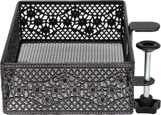 Under Desk Drawer, Clamp on Desk Organizer Under Table Hanging Desk Storage | Under desk organizer: clamp on desk drawer, under desk basket, hanging desk organizer, clamp on under table shelf, no-drill by Aurynns