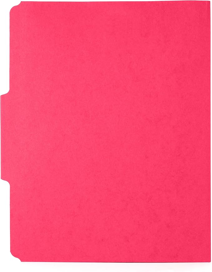 Blue Summit Supplies 50 Red Fastener File Folders, Letter, 2 Prong | Durable 11pt red paper, letter size, 1/3 cut reinforced tabs, bonded 2 prong fasteners, medical, law and office files - Image 6
