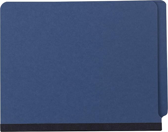 The File King Two Divider Pressboard Classification Blue File Folder - Letter Size | Box of 10 | End Tab | 2” Expansion | Six 2-Inch Fastener Prongs | Made in America - Image 8