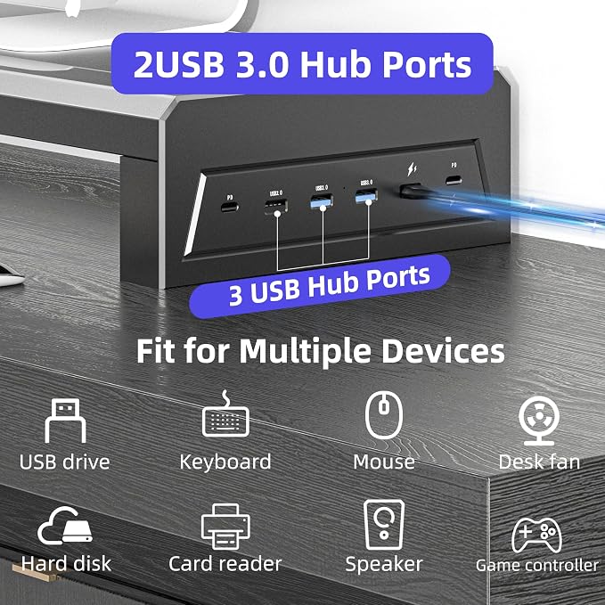 Computer monitor stand (USB Hub Fast Charging Version, Two-layer 700mm) - Image 4