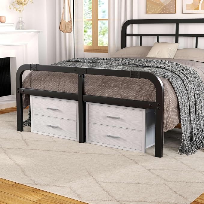 BOLUO Stackable Storage Drawers Closet Organizers and Storage Bins Fabric White 2 Drawer Dresser for Bedroom Office Modern - Image 8