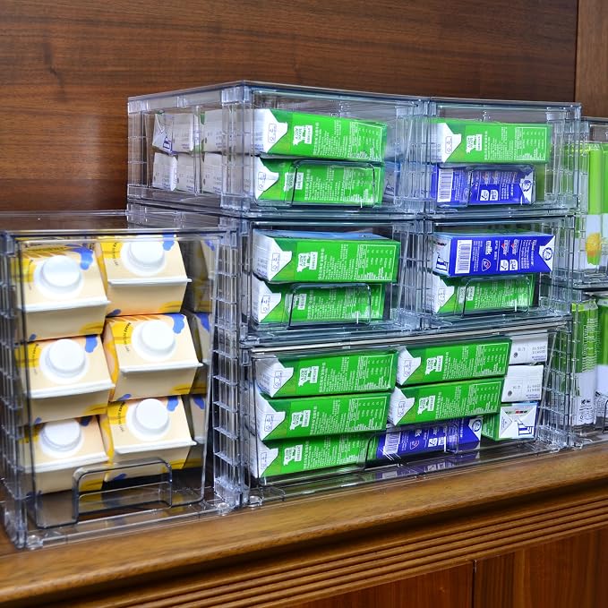 Wide Large Stackable Storage Drawers(3 Pack),Multi-purpose Clear Plastic Organizer Bins with Handles, Easy to Assemble for Bathroom Home Closet Under Sink Kitchen Pantry Medicine Cabinet - Image 2