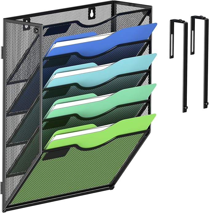 Kuntine.B Wall File Organizer Office Hanging Magazine Holder Wall File Organizer for Office Home by KuntineB
