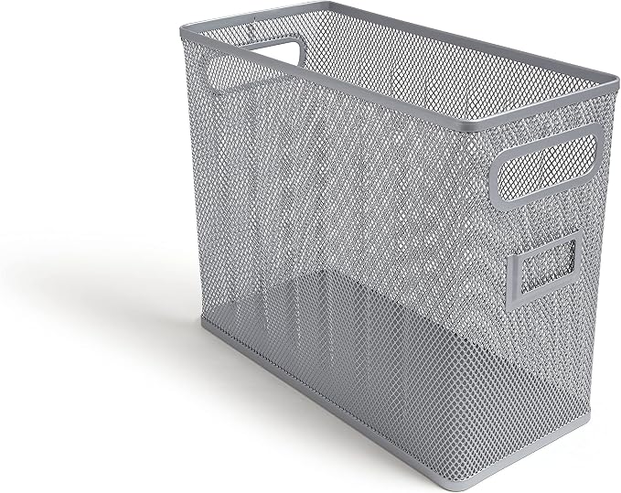 TRU RED Wire Mesh File Organizer, Silver – Vertical Desktop Sorter for Files, Folders & Mail - Image 4