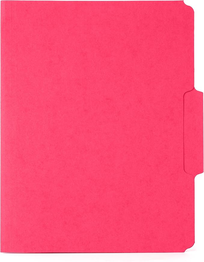 Blue Summit Supplies 50 Red Fastener File Folders, Letter, 2 Prong | Durable 11pt red paper, letter size, 1/3 cut reinforced tabs, bonded 2 prong fasteners, medical, law and office files - Image 7