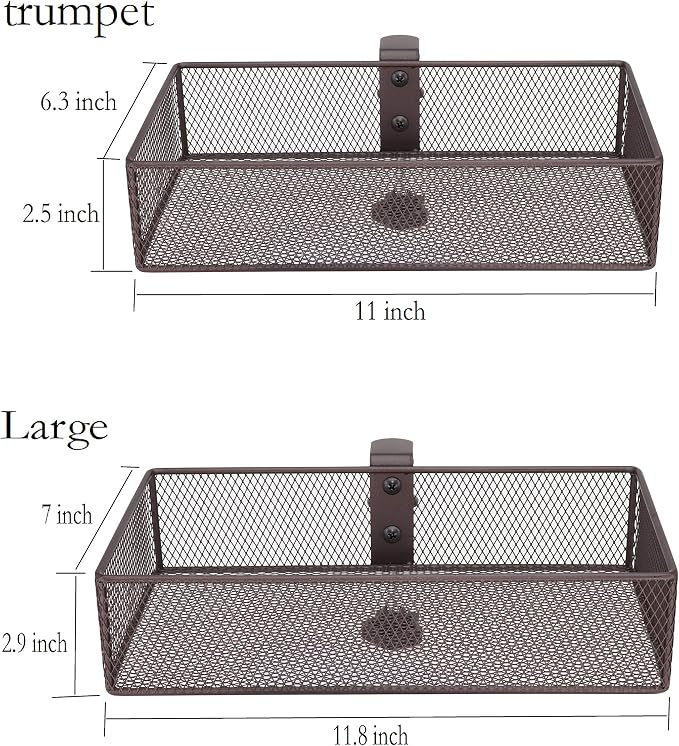 Under Desk Drawer, Clamp on Desk Organizer Under Table Hanging Desk Storage | 2PCS under desk organizer: clamp on desk drawer, under desk basket, hanging desk storage, clamp on undertable shelf, no-drill - Image 6