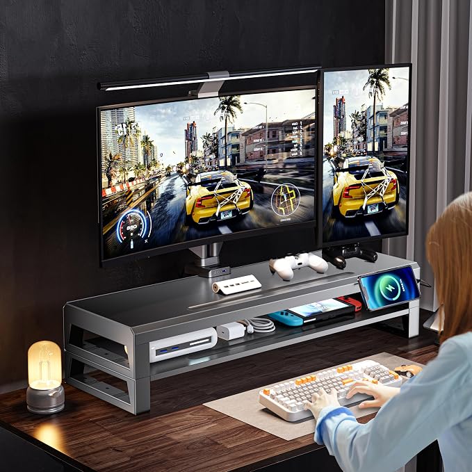 Computer monitor stand (USB Hub Fast Charging Version, Two-layer 550mm) - Image 3