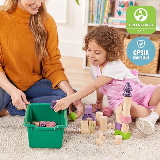ECR4Kids Scoop Front Storage Bin, Multipurpose Organization, Assorted, 5-Piece - Image 6
