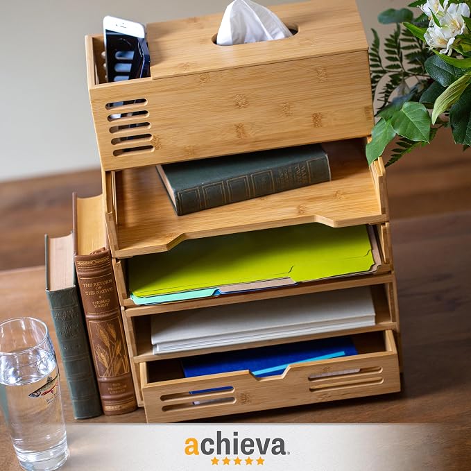 Achieva Bamboo Organizer with Drawer (71005) - Image 4